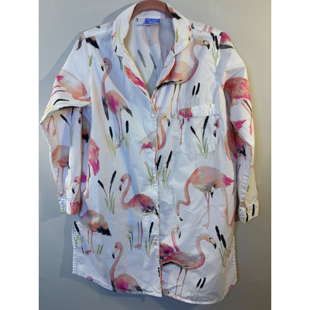 Pine Cone Hill 100% Cotton Flamingo Pajama Set S